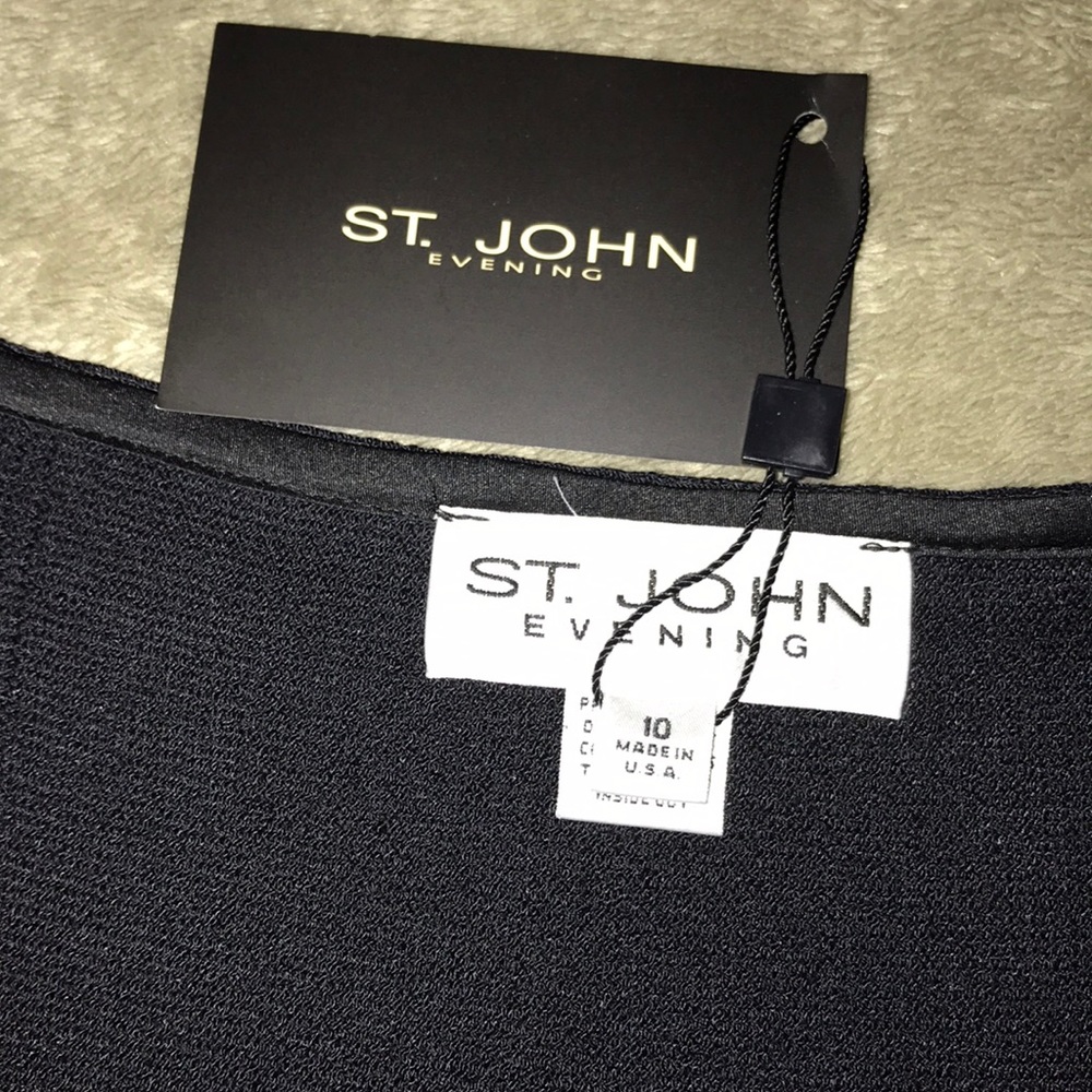 St. John Evening size 10 black sequined skirt - Picture 4 of 8